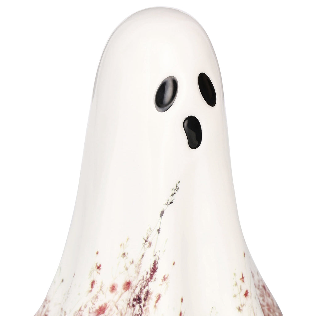 Ceramic Wildflower Ghost Decoration, White, 8.2", Halloween by Way To Celebrate