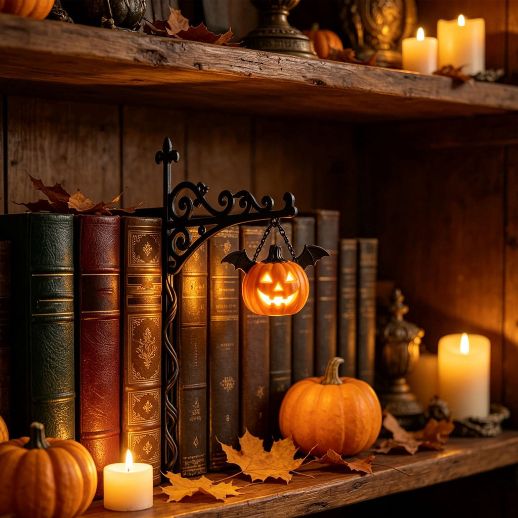 Diceymbol 11.81 Inch Halloween Ghost Night Light, Witch Hat Ghost Lamp with Jack O Lantern, Halloween Decorations Indoor for Table Mantel Party Decor