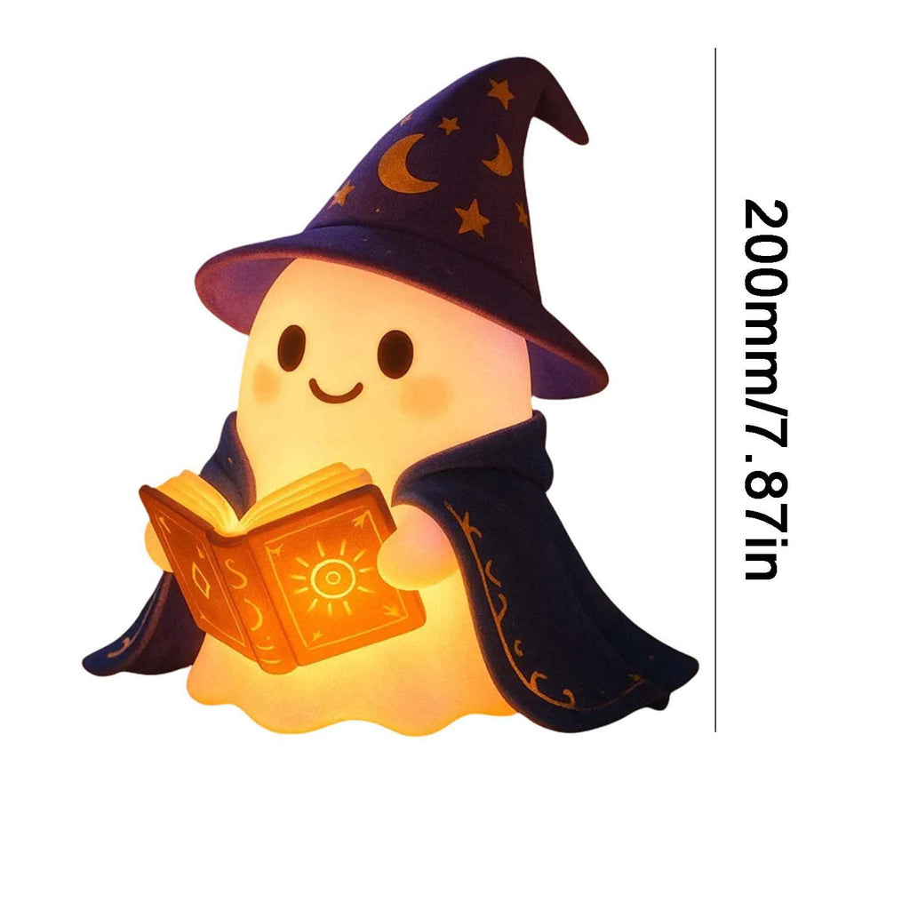Halloween Ghost Night Light, Cute Ghost Playing The Guitar Lamp, Ghost Warm Lighted Figurine Lamps for Party Bedroom Study Room Home Dorm, Halloween Decor Indoor
