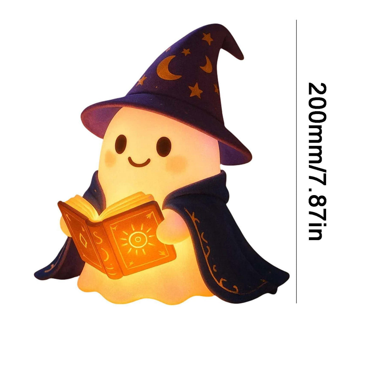 Halloween Ghost Night Light, Cute Ghost Playing The Guitar Lamp, Ghost Warm Lighted Figurine Lamps for Party Bedroom Study Room Home Dorm, Halloween Decor Indoor