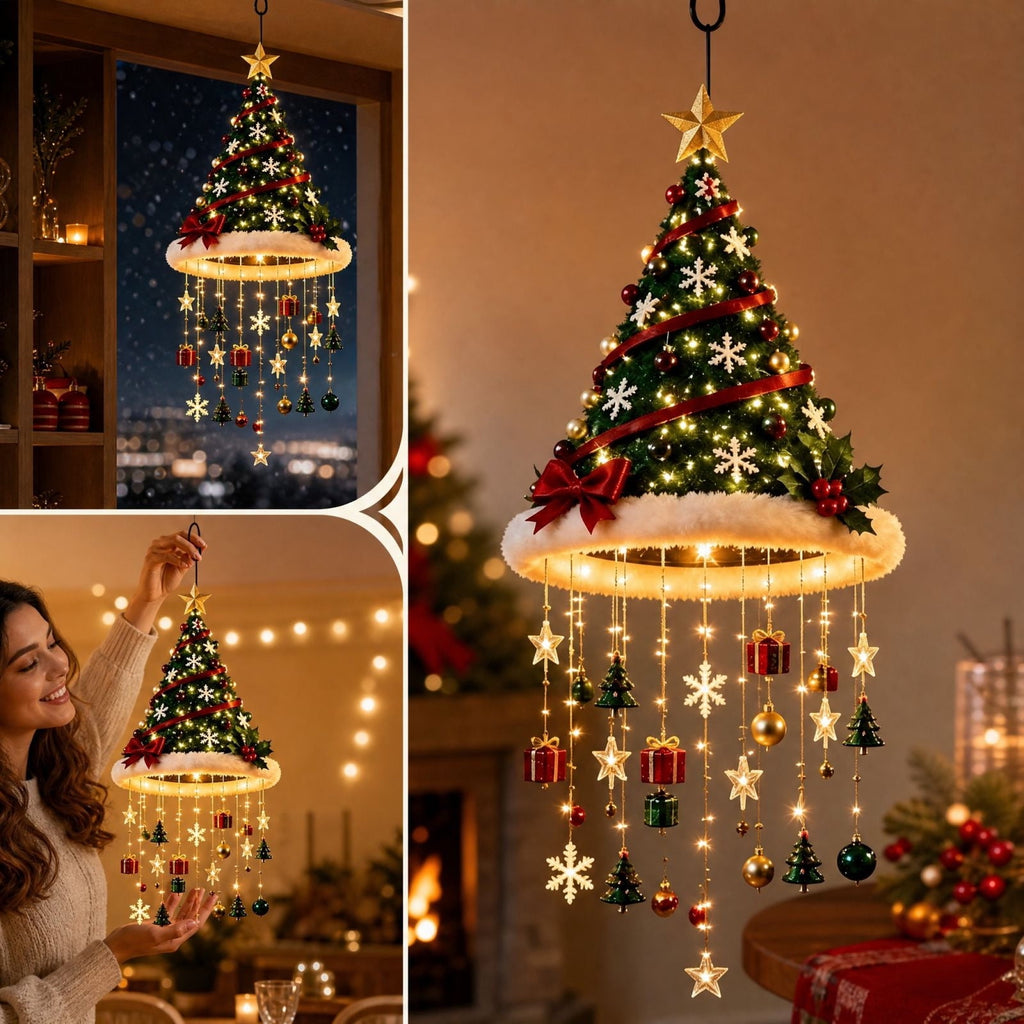 Stijggn Witch Hat Lights Halloween Glowing Lights, Waterproof Hanging Witch Hat Decorations, Warm Light Festival Ornaments for Indoor Outdoor Yard Garden Party Halloween Decor