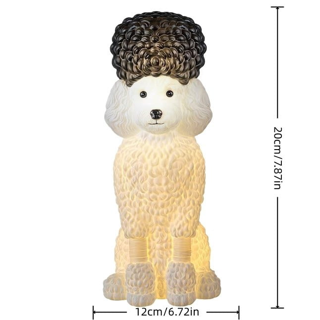 Clearance! Halloween Light‑Up Dog Figurine, 7.9in Scarecrow Dog Statue with Glowing Pumpkin, Waterproof Resin Table Yard Decor