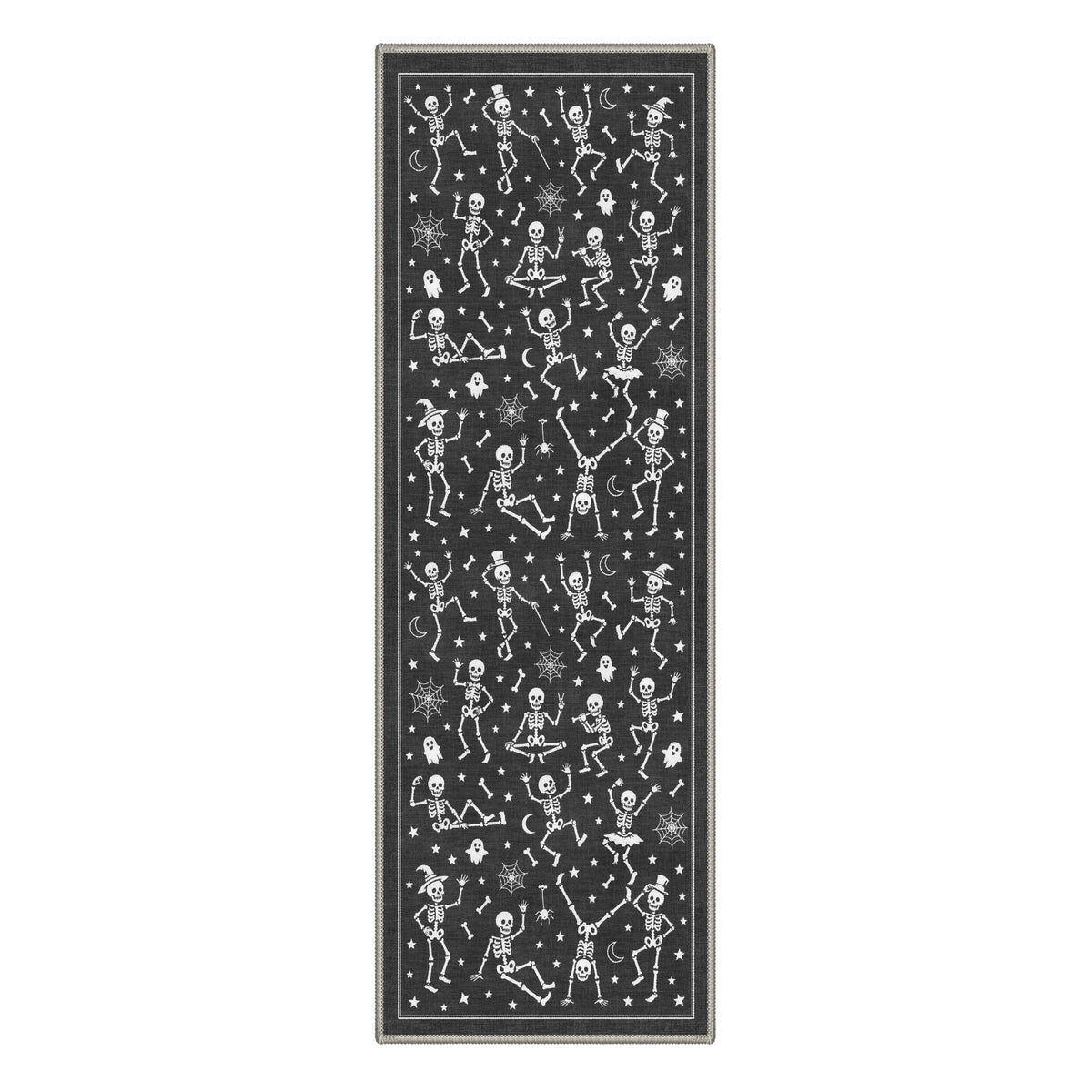 GENIMO 2'x3' Halloween Doormat, Washable Non Slip Soft Whimsical Cat Outdoor Door Mat for Front Door Covered Porch Patio Entryway, Vintage Black