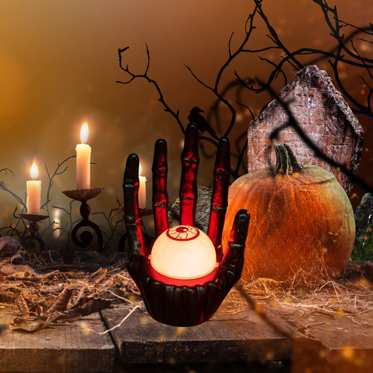 Resin Halloween Ghost Figurine, 10cm Black Spooky Ghost Statue for Mantel Tabletop Centerpiece Porch Indoor Cute Halloween Decor