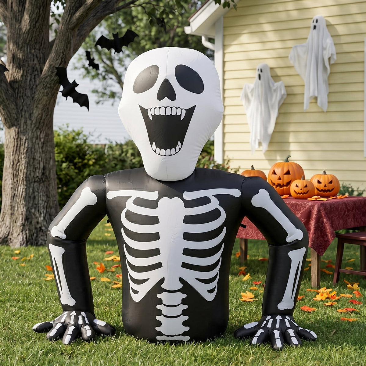 Ktaxon 6' Halloween Inflatables Skeleton Outdoor Halloween Decoration Emerging Large Skeleton