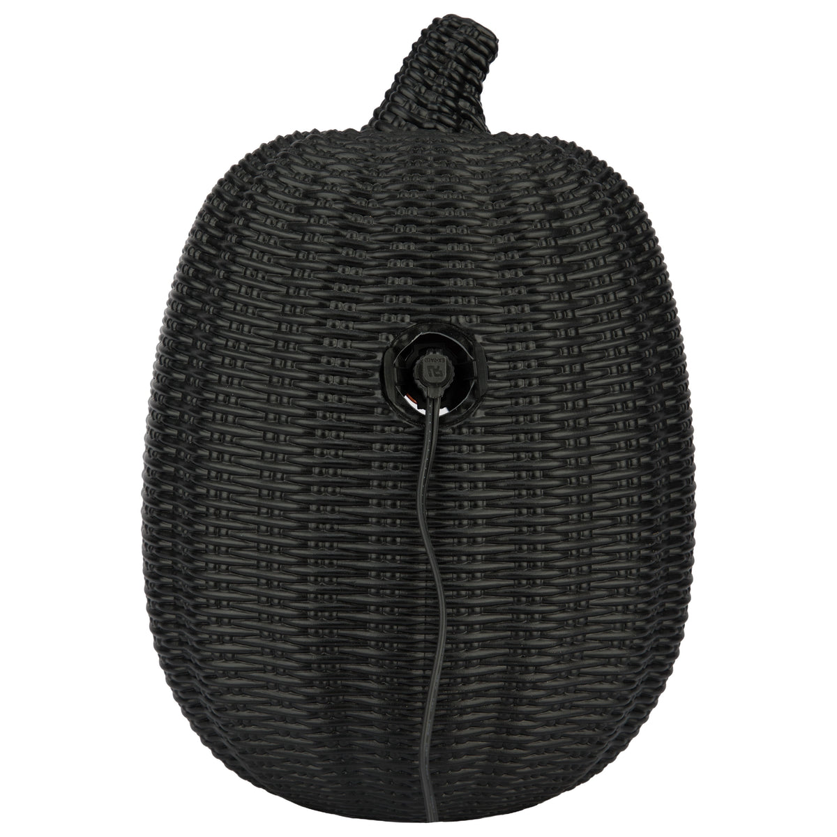 Light-Up Woven Jack-o'-Lantern Decoration, Black, 12", Halloween by Way To Celebrate