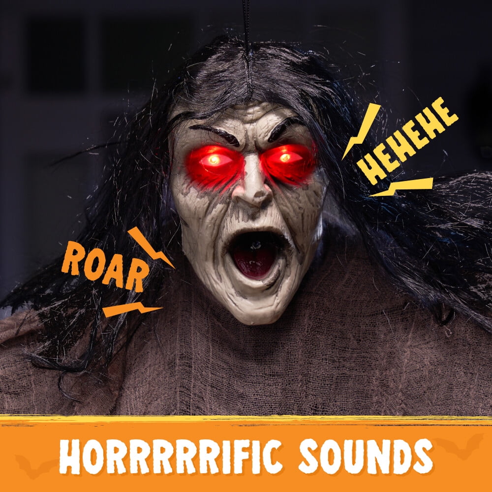 Joyfy Halloween Groundbreaker Halloween Decorations Zombie with Sound and Flashing Eyes,Outdoor Scary Halloween Yard Decorations,Haunted House Decorations