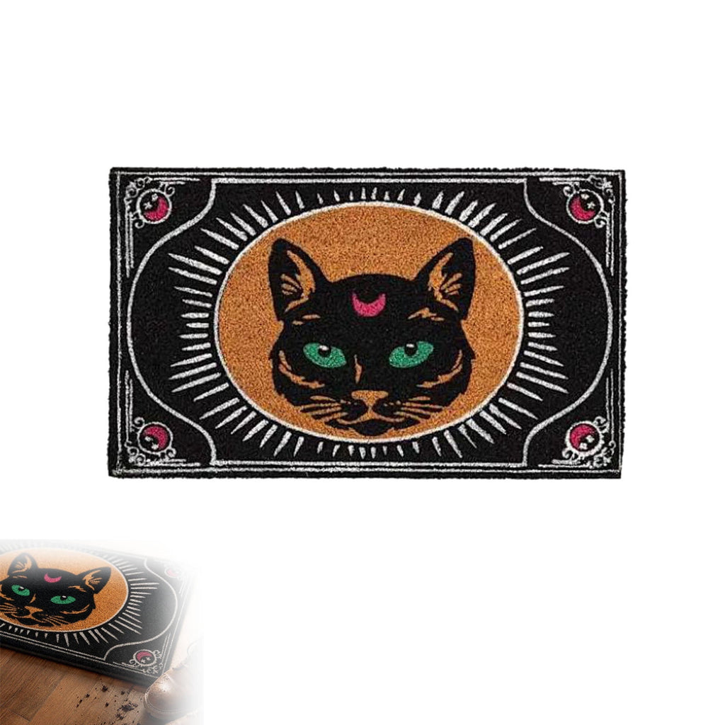 Halloween Ghost Door Mat, Cute Welcome Mat for Front Door Porch Entryway Haunted Outdoor Decor Spooky Decorative Entrance Doormat Non Slip Halloween Rug, 16" x 24"