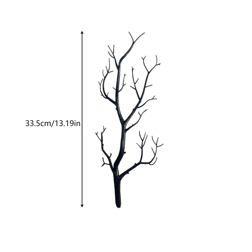 Halloween Artificial Branches, 10Pcs Black Bare Twigs Vase Fillers for Spooky Home Decor, Plastic Decorative Stems for Mantel Table Centerpiece, Creepy Indoor Outdoor Halloween Accents