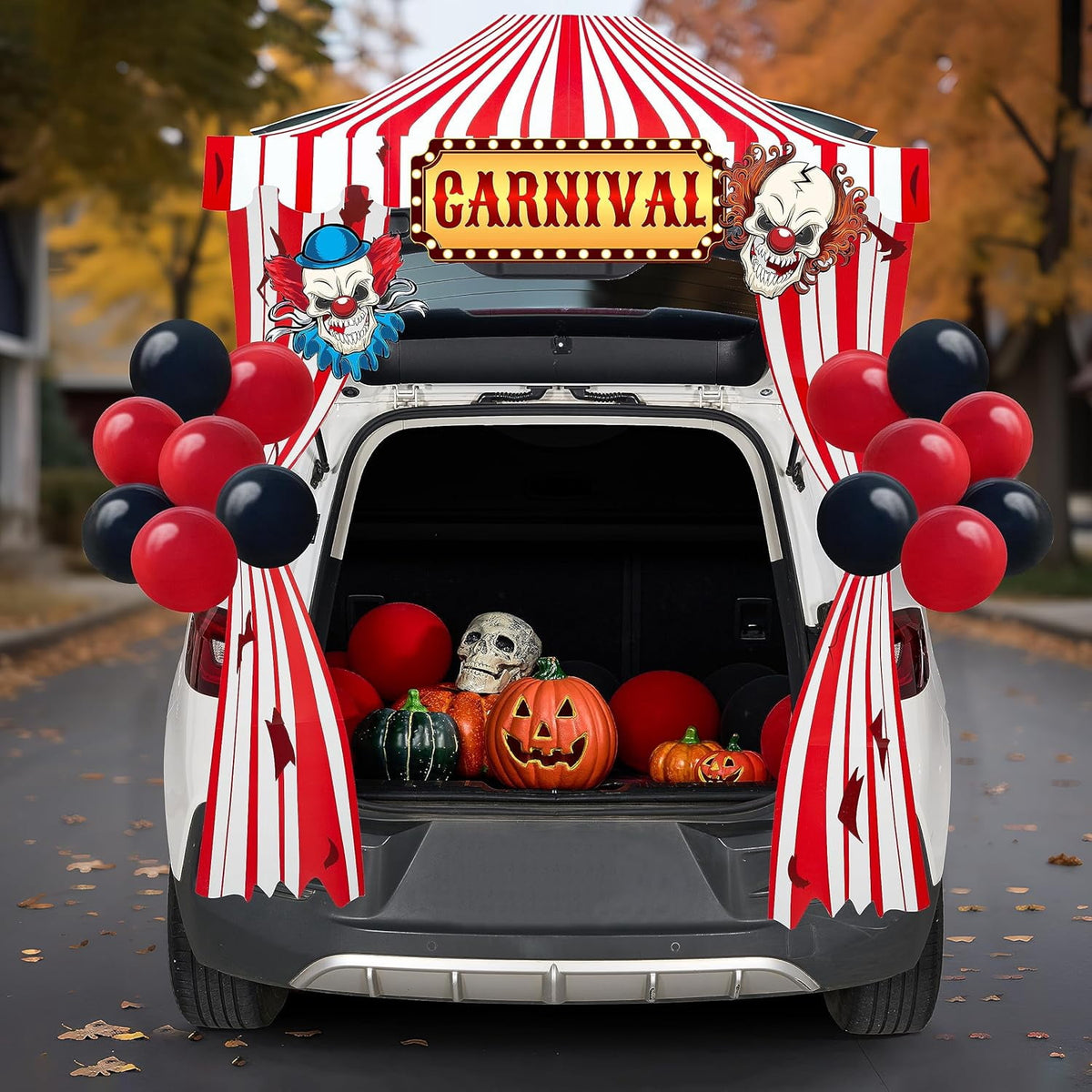 Joyfy Halloween Trunk or Treat Car Decorations Kit,Halloween Car Decorations Car Archway with Frankenstein Theme,Trunk or Treat Decorations for Suv,Halloween Outdoor Garage Door Party Decor