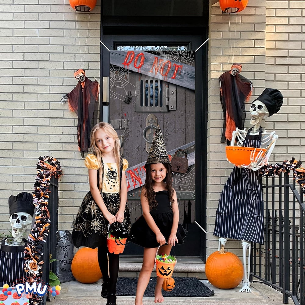 PMU Halloween Bathroom Door Cover, Halloween Decor, Door Decor