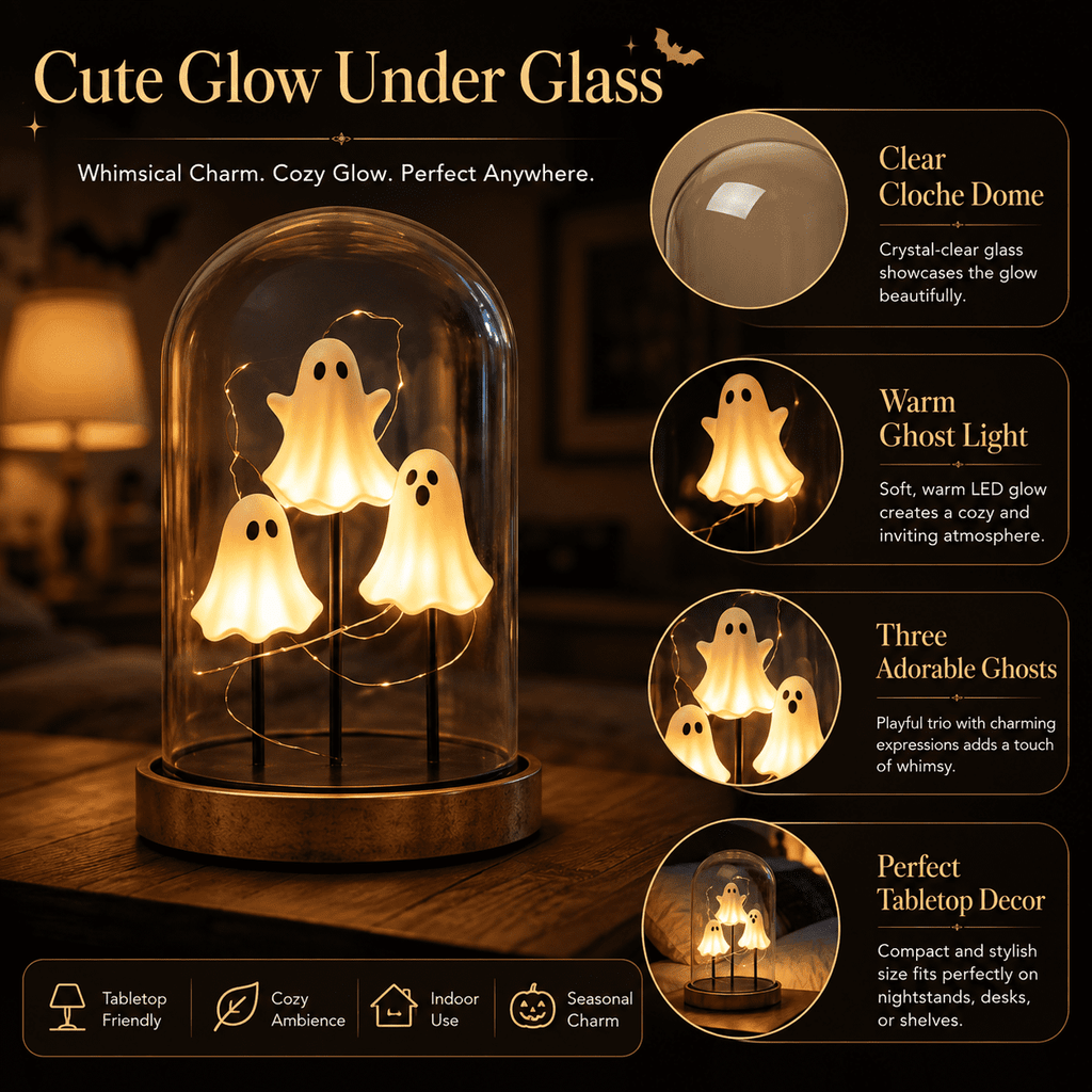 Diceymbol 11.81 Inch Halloween Ghost Night Light, Witch Hat Ghost Lamp with Jack O Lantern, Halloween Decorations Indoor for Table Mantel Party Decor