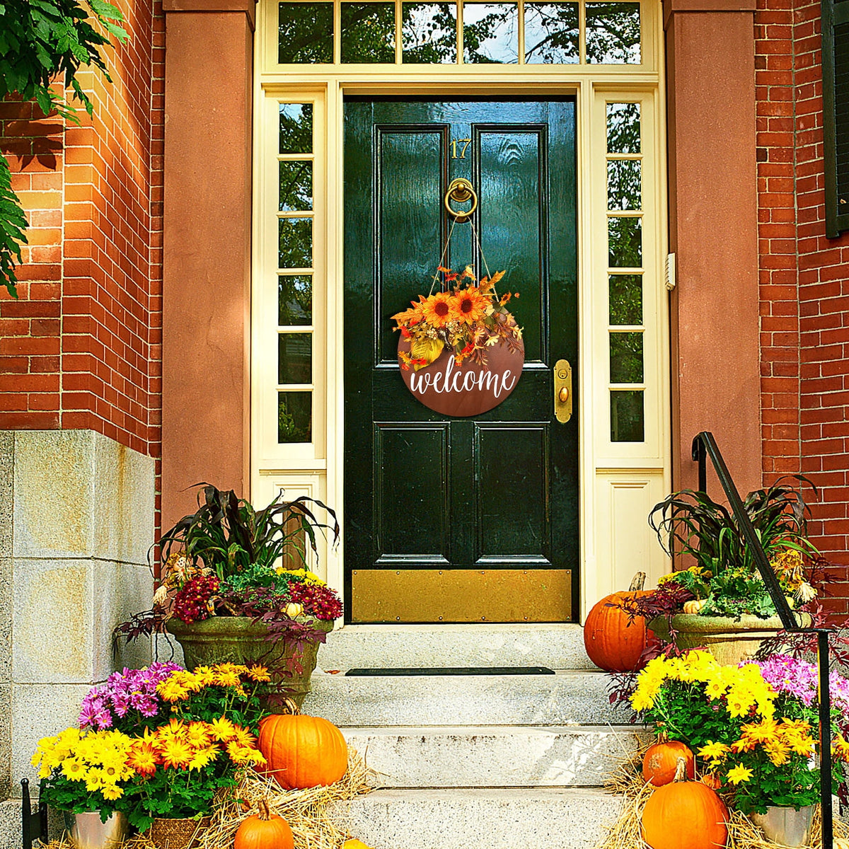 sruoe Halloween Decorations, Halloween Wreaths for Front Door, Artificial Wreaths, Indoor Outdoor Halloween Decor, Halloween Wreaths for Front Door, Halloween Party Decoration, Yard Decoration