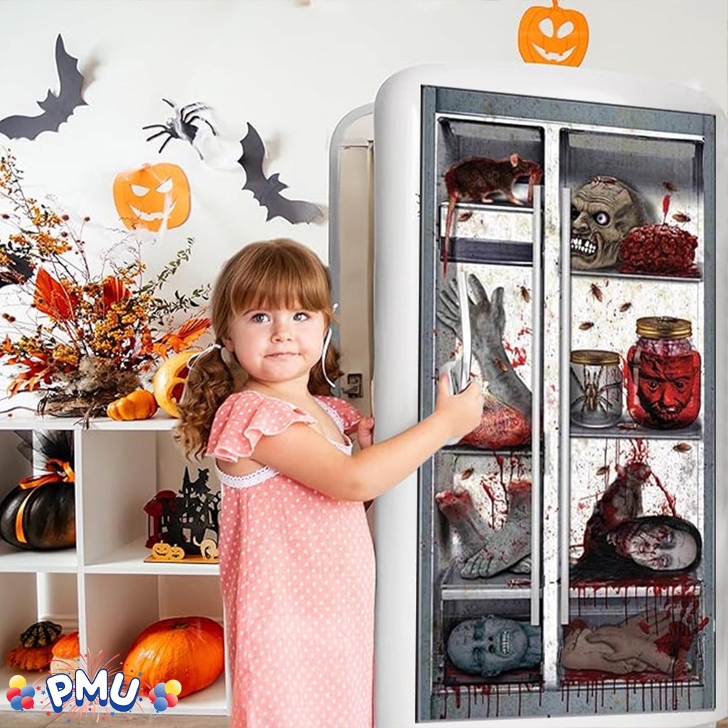 PMU Halloween Bathroom Door Cover, Halloween Decor, Door Decor