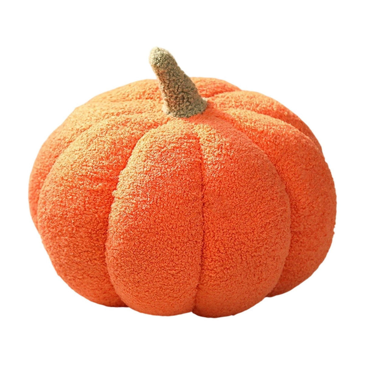 Yhmxh Soft Fluffy Pumpkin Throw Pillow, 3D Plush Sherpa Stuffed Pumpkin Cushion Decor, Cute Autumn Harvest Pumpkin Shaped Plush Toy for Sofa Couch Bed Farmhouse Thanksgiving Halloween Party Decor