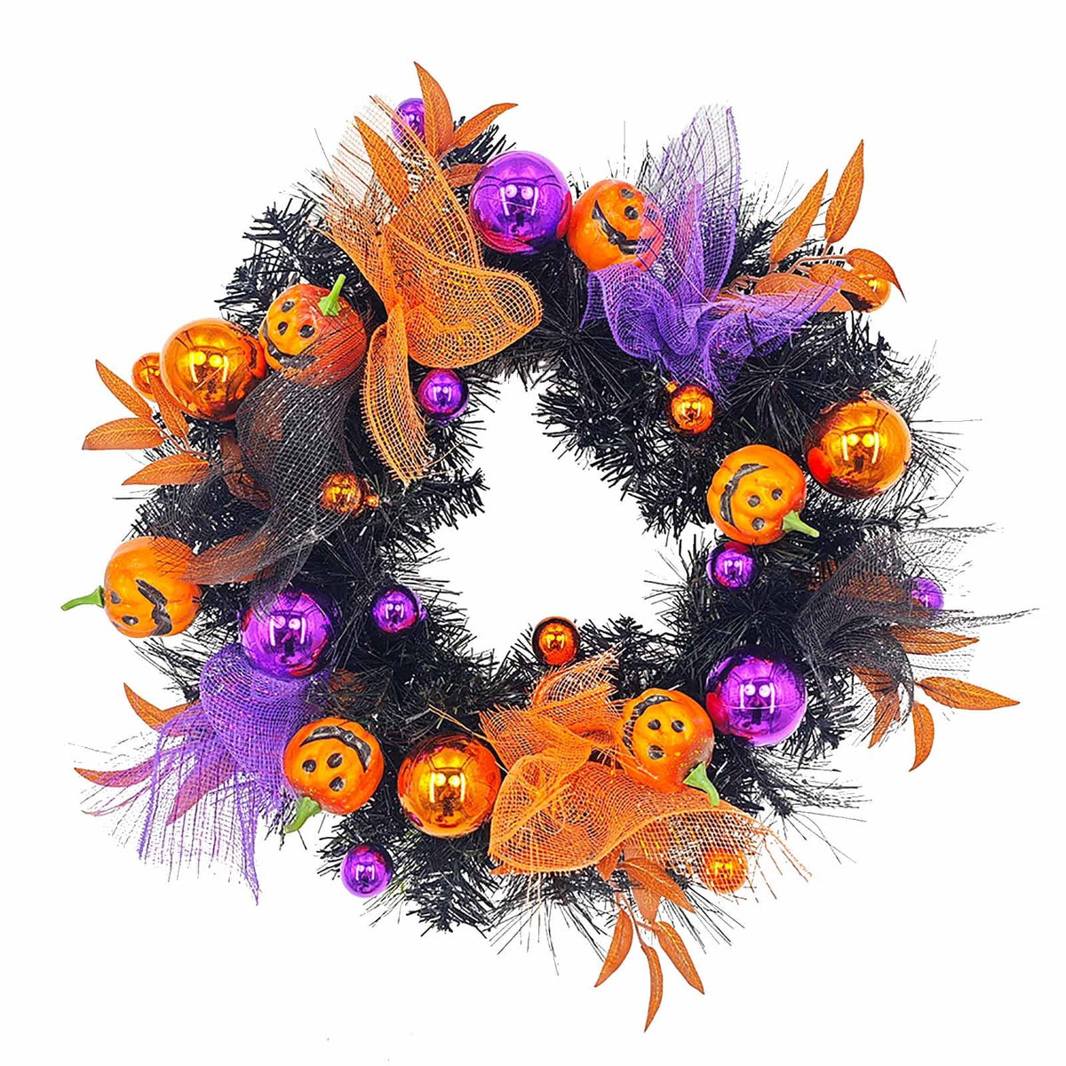 SPOORYYO 2Pcs Fall Maple Leaves Stems for Vase, Artificial Autumn Fake Leaves Decor, Maple Leaf Bushes Shrubs for Thanksgiving Halloween Home Farmhouse Table Centerpiece, 12.99" x 7.87"