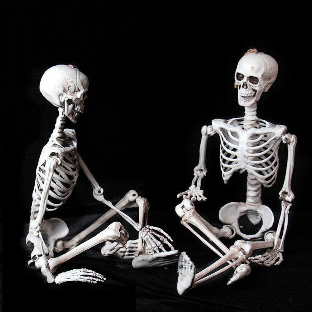 Halloween 15.7 inch skull bones Posable Human Skeleton Halloween Decoration Party Prop
