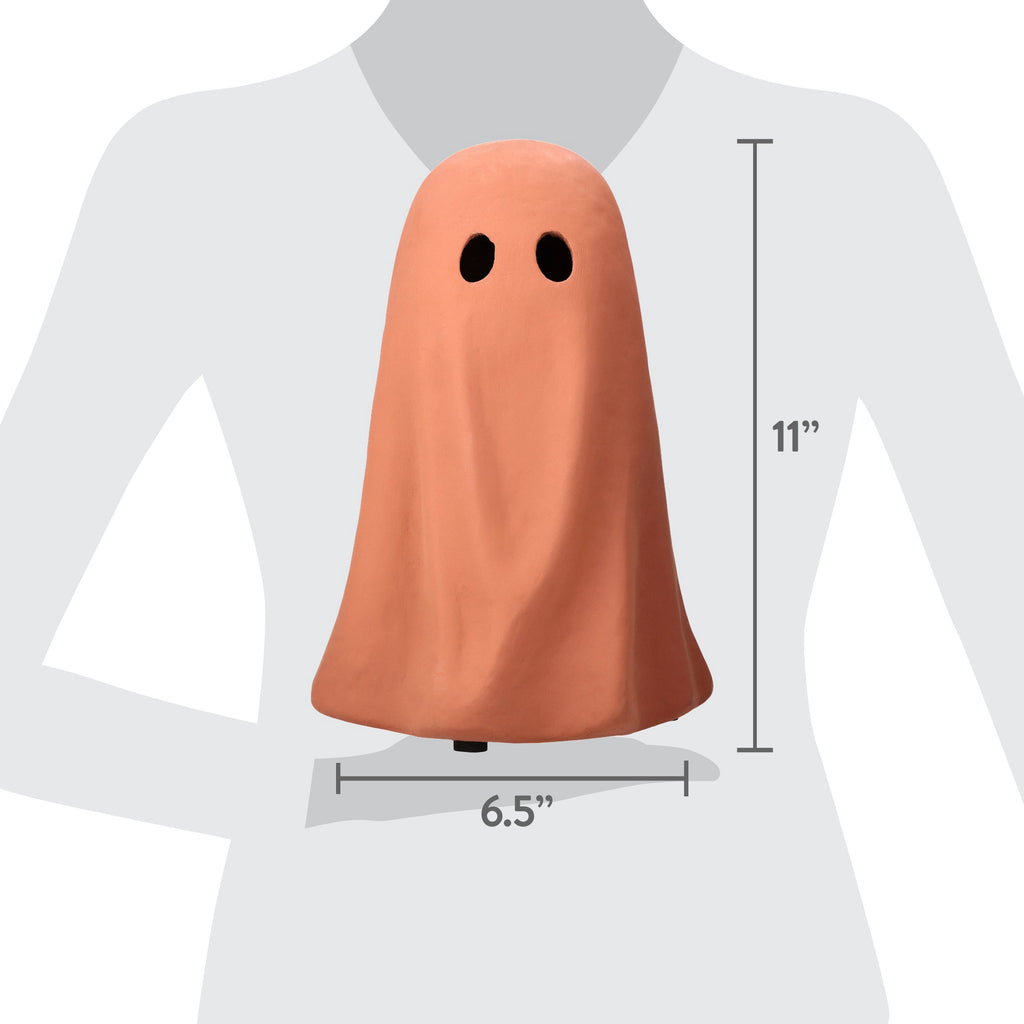 Paper Mache Ghost Decoration, Black, 10.9", Halloween by Way To Celebrate