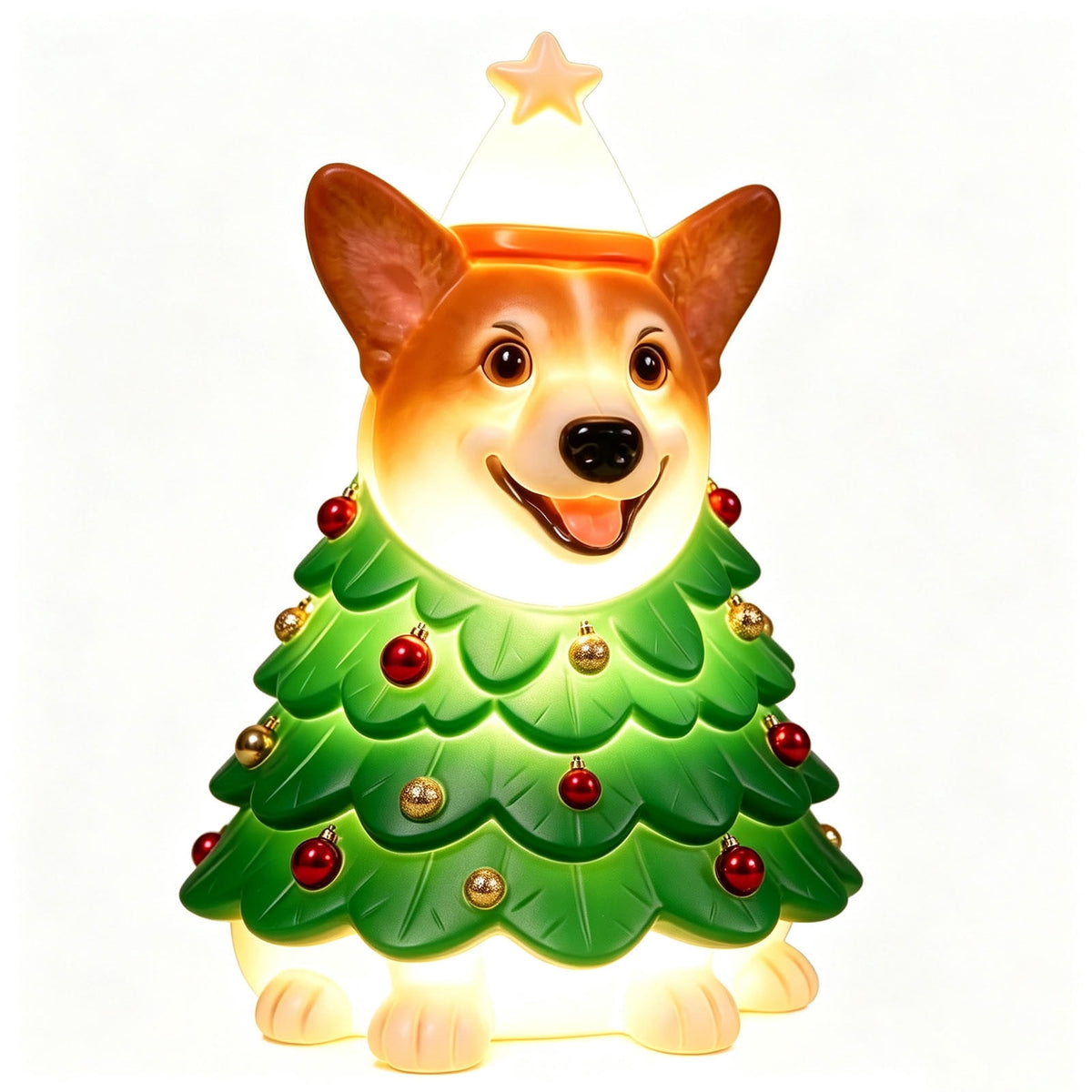 Clearance! Halloween Light‑Up Dog Figurine, 7.9in Scarecrow Dog Statue with Glowing Pumpkin, Waterproof Resin Table Yard Decor
