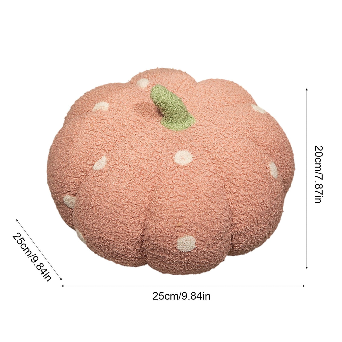 Yhmxh Soft Fluffy Pumpkin Throw Pillow, 3D Plush Sherpa Stuffed Pumpkin Cushion Decor, Cute Autumn Harvest Pumpkin Shaped Plush Toy for Sofa Couch Bed Farmhouse Thanksgiving Halloween Party Decor