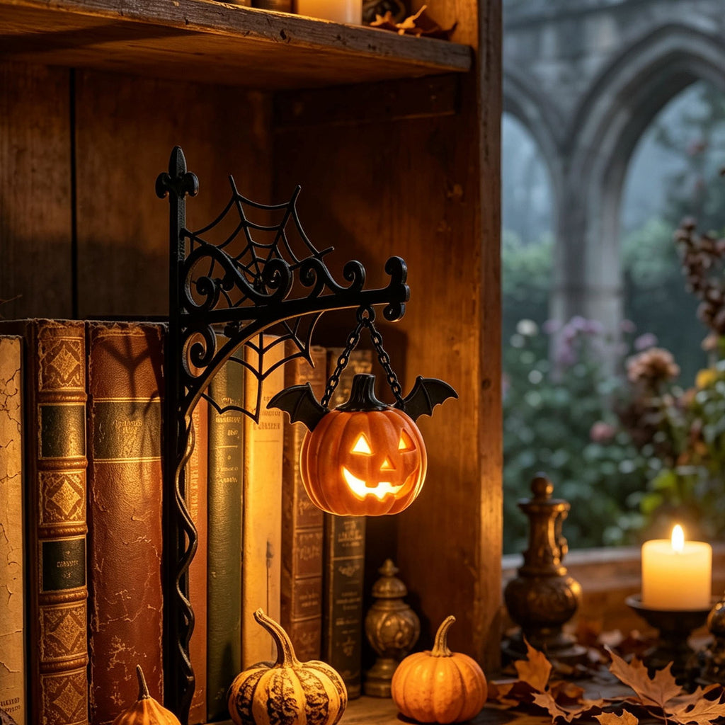 Diceymbol 11.81 Inch Halloween Ghost Night Light, Witch Hat Ghost Lamp with Jack O Lantern, Halloween Decorations Indoor for Table Mantel Party Decor