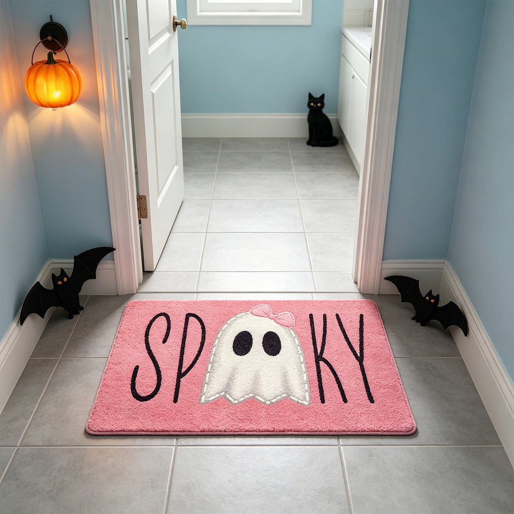 Halloween Pumpkin Doormat, Soft Non-Slip Indoor Outdoor Welcome Rug for Entryway Porch and Front Door