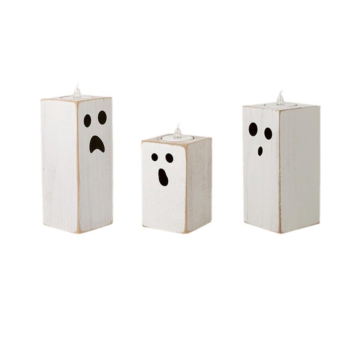 Halloween Decorations Indoor, Halloween Candelabra, Wooden Candle Base Holy Day Party Decoration Party Candle Table Aroma Tea Light Ornament, Halloween Party Decorations, Spooky Decor