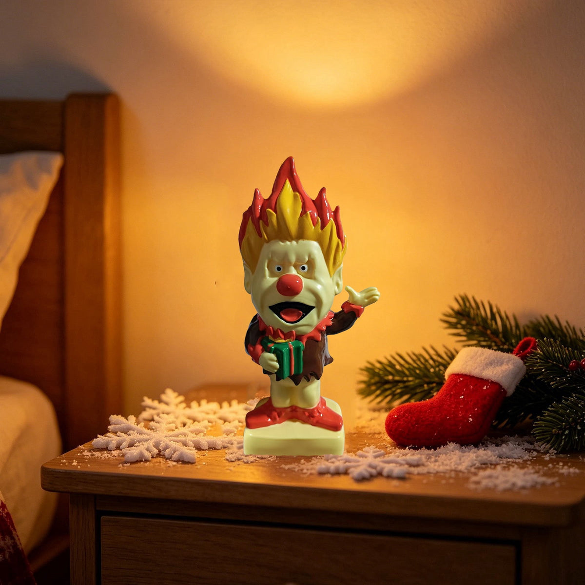 LED Lighted Blow Mold Holiday Figurine Vintage Style Glowing Character Ornament for Halloween Indoor Winter Home Decoration, 12 Inch