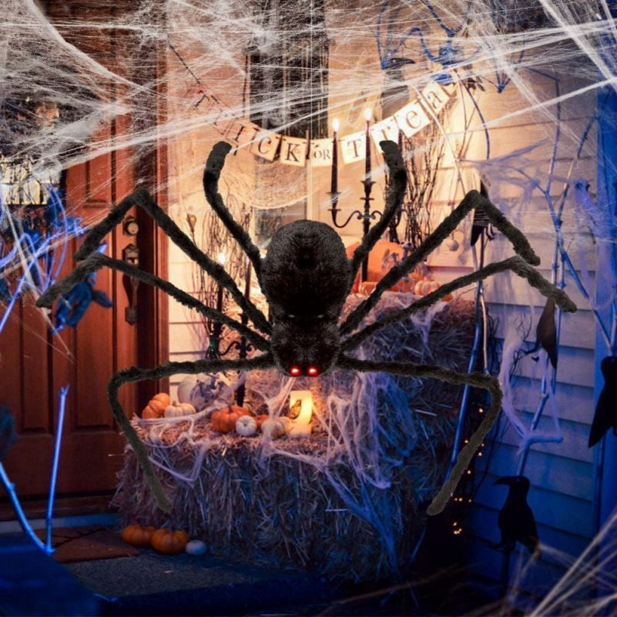 Halloween Spider Decorations Realistic Hairy Spiders Spider Props for Indoor, Outdoor and Yard Creepy Decor 75CM (30 Inch)