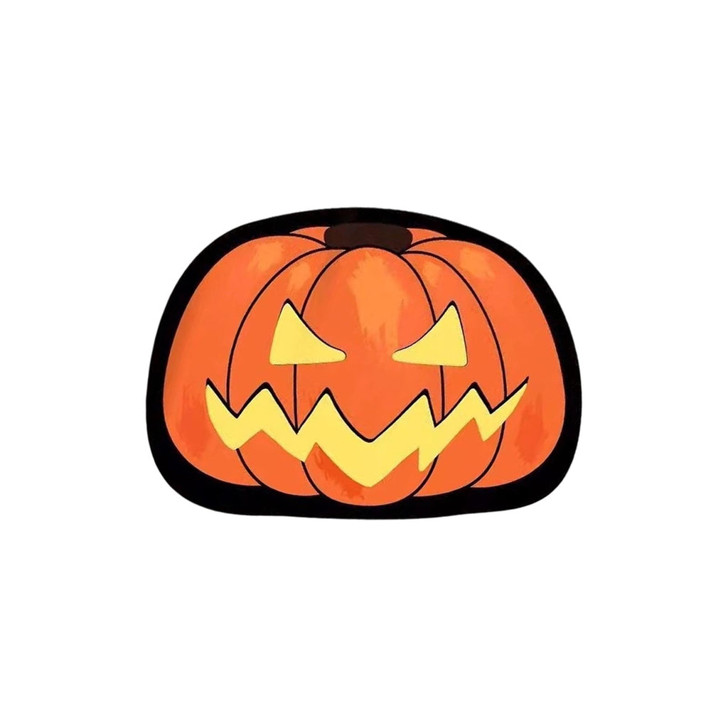 Halloween Door Mat Pumpkin Shaped Non-Absorbent Skidproof Mat 15.75x23.62in Polyester Skidproof & Weather Resistant for Front Door Porch Indoor Outdoor Halloween Door Mat by MPOISVA