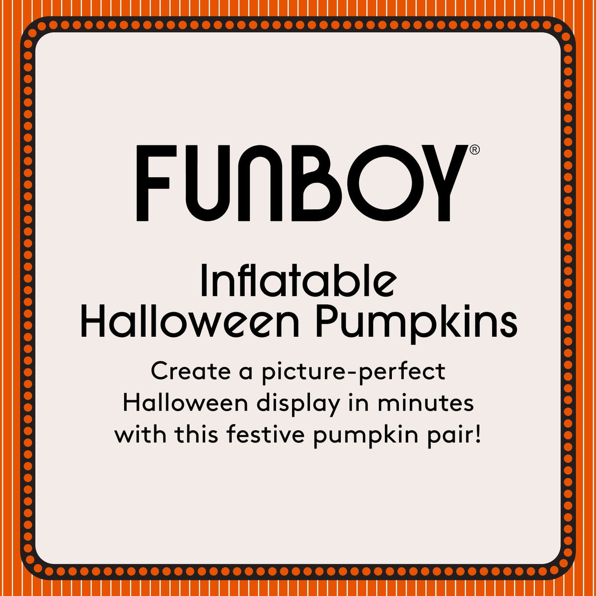 FUNBOY Inflatable Pumpkin Halloween Decorations Outdoor 2-Pack
