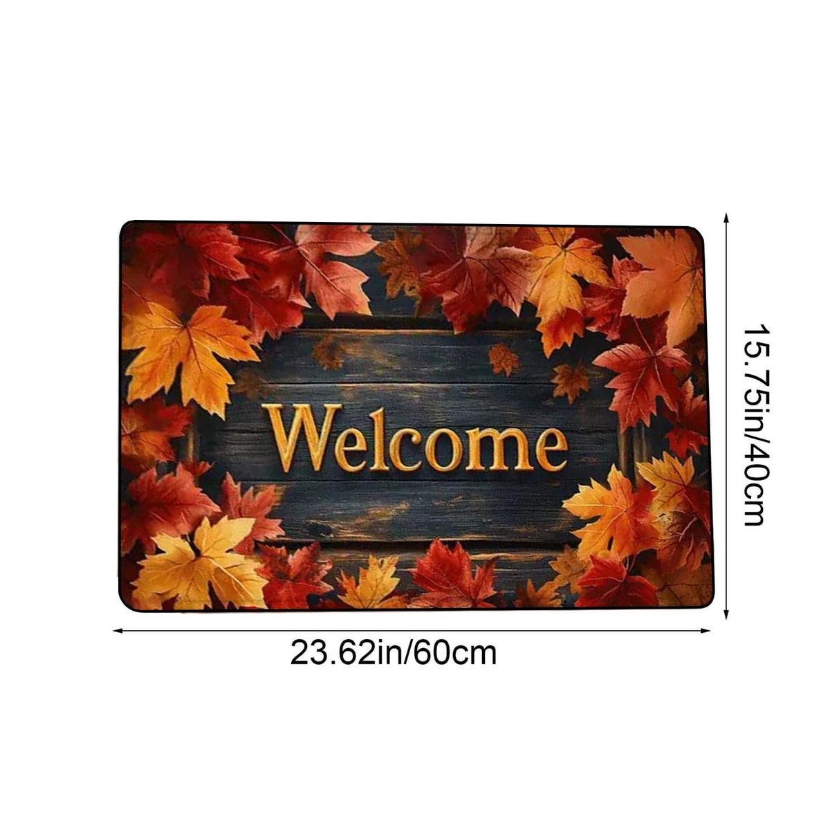 Autumn Door Mat for Entryway, 16x24 Inch, Fall-Themed Floor Doormat for Home Decor, Non-Slip Rug Mat for Living Room, Kitchen, Bedroom, Gifts for Fall Lovers (E)