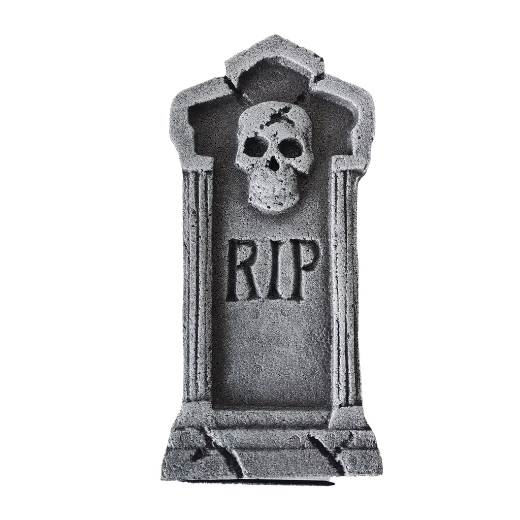 Tombstones Skulls Decoration Set, Gray, 6 Pieces, Halloween by Way To Celebrate