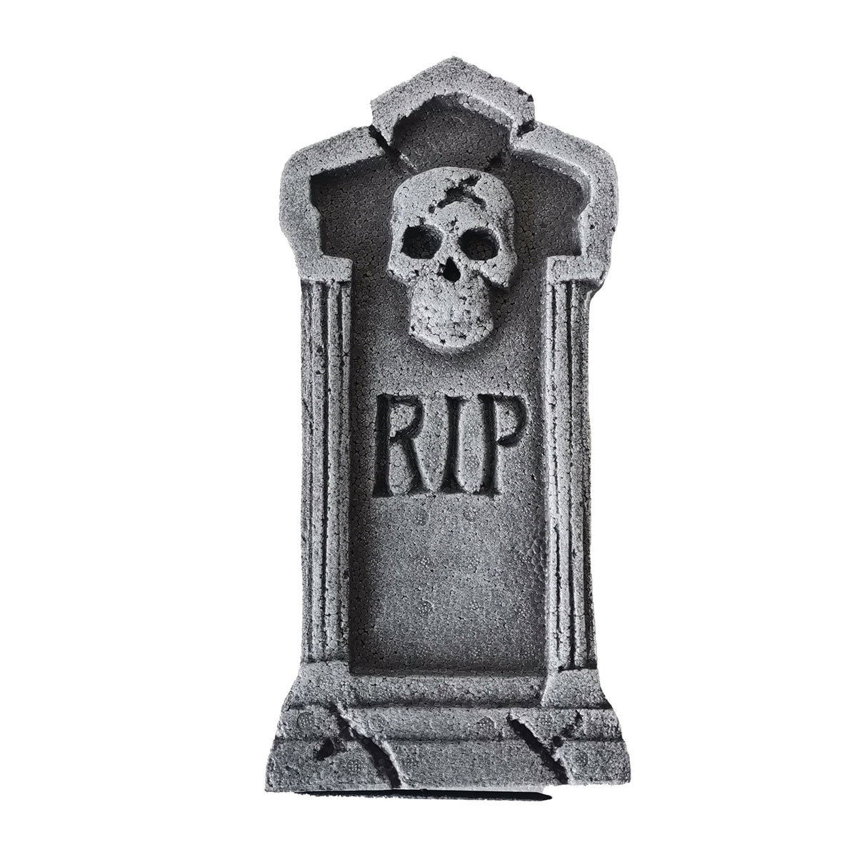Tombstones Skulls Decoration Set, Gray, 6 Pieces, Halloween by Way To Celebrate
