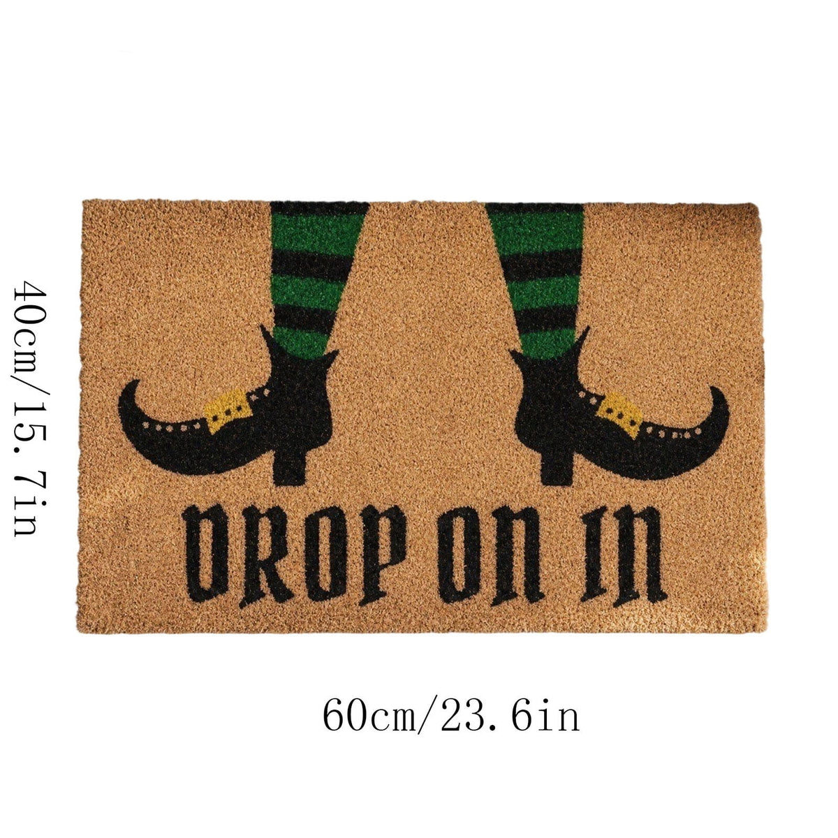 Halloween Door Mat Classic Print Skidproof Mat 15.75x23.62in Polyester Skidproof & Dirt Trapping for Front Door Porch Entryway by MPOISVA