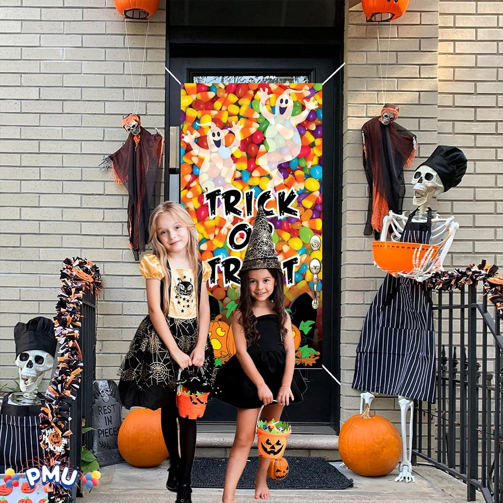 PMU Halloween Bathroom Door Cover, Halloween Decor, Door Decor