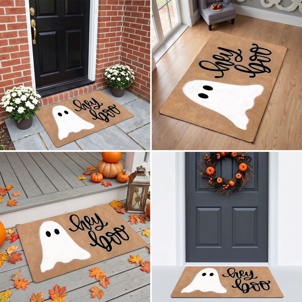 Clearance Natural/Black Floral Bird Outdoor Coir Doormat, 30" x 18"