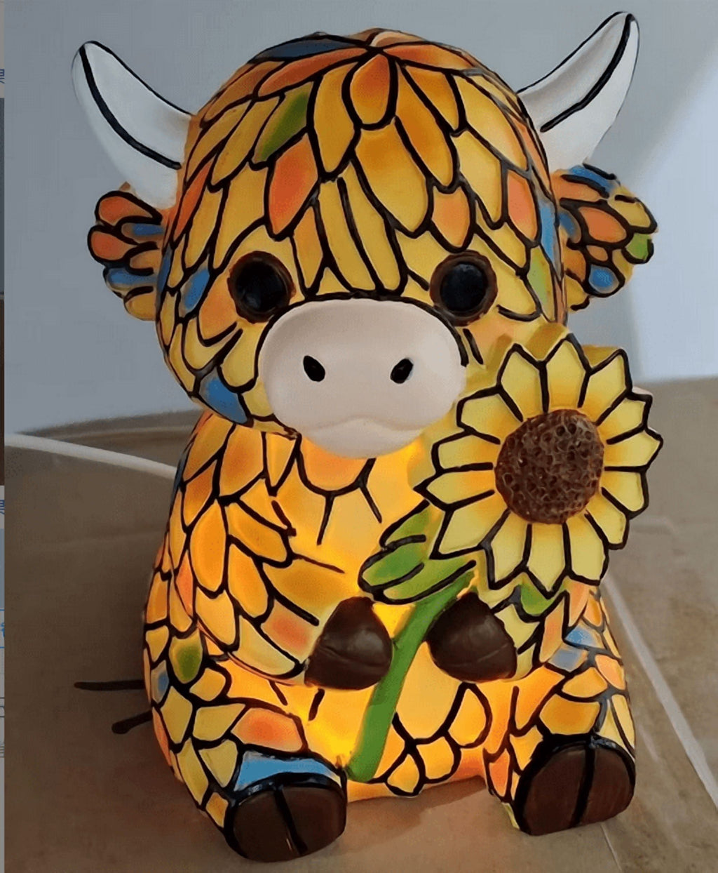Sruoe Resin Owl Vintage Table Lamp, Decorative Animal Night Light for Bedroom Office Indoor Home Year Round Decor