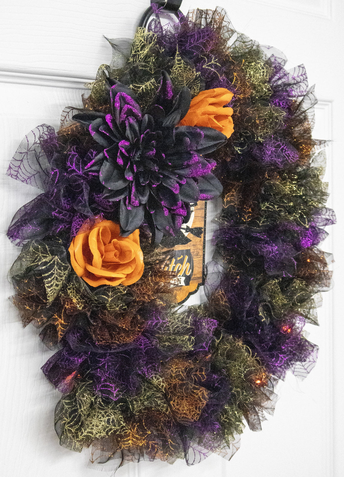 The Witch is In Handcrafted Halloween Wreath | Halloween Home Décor | Fun Gift Ideas for Halloween