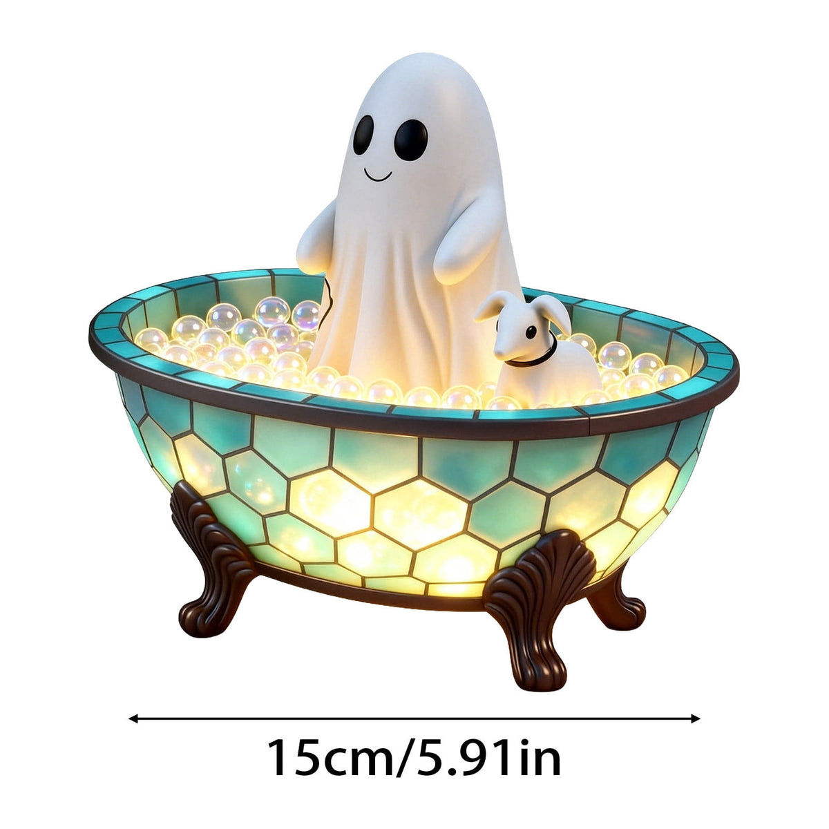 Halloween Ghost Night Light, Cute Ghost Playing The Guitar Lamp, Ghost Warm Lighted Figurine Lamps for Party Bedroom Study Room Home Dorm, Halloween Decor Indoor