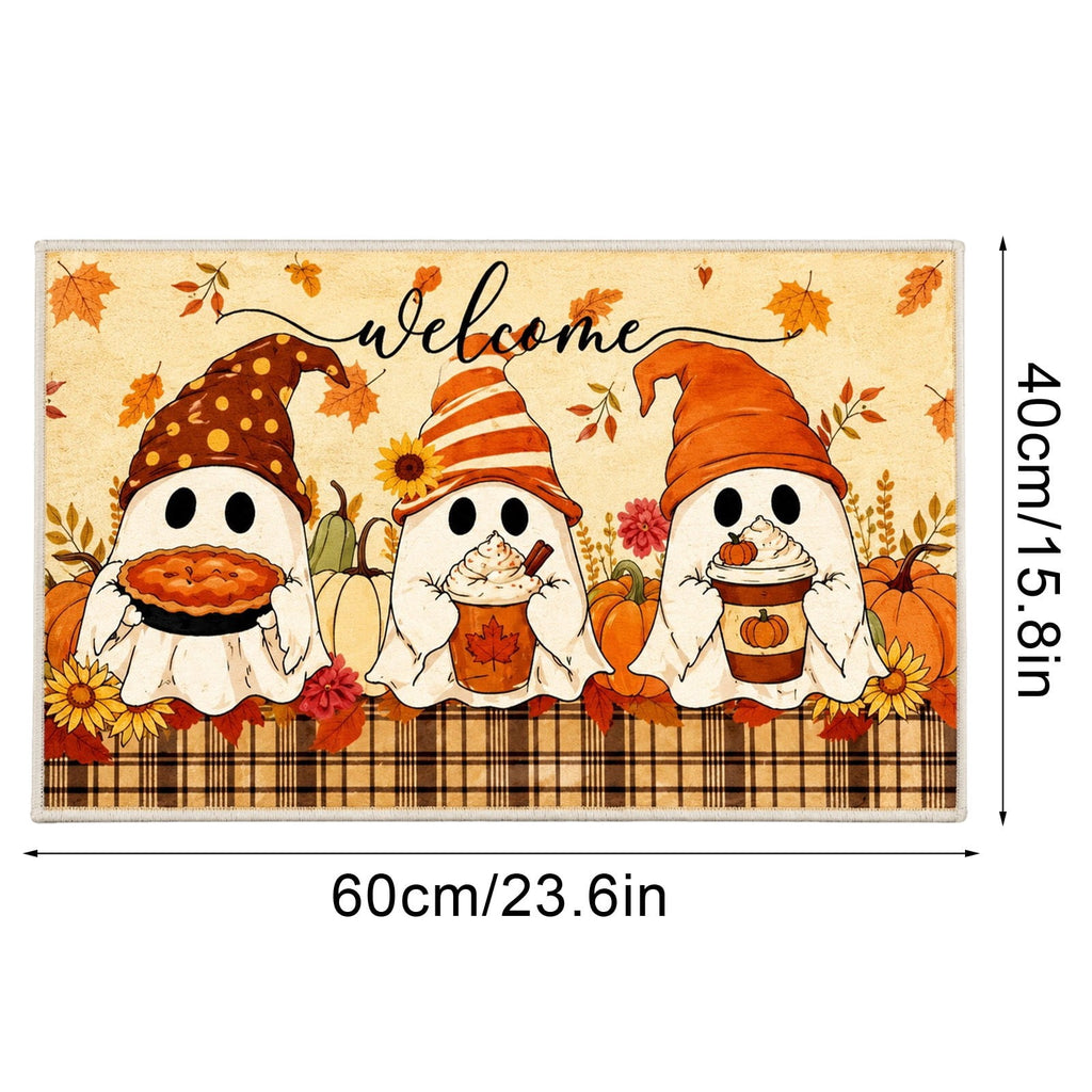 Halloween Kitchen Mat Halloween Printed Carpet Non-slip Entry Door Entry Mat Absorbent Bathroom Kitchen Entryway Mat 40*60cm