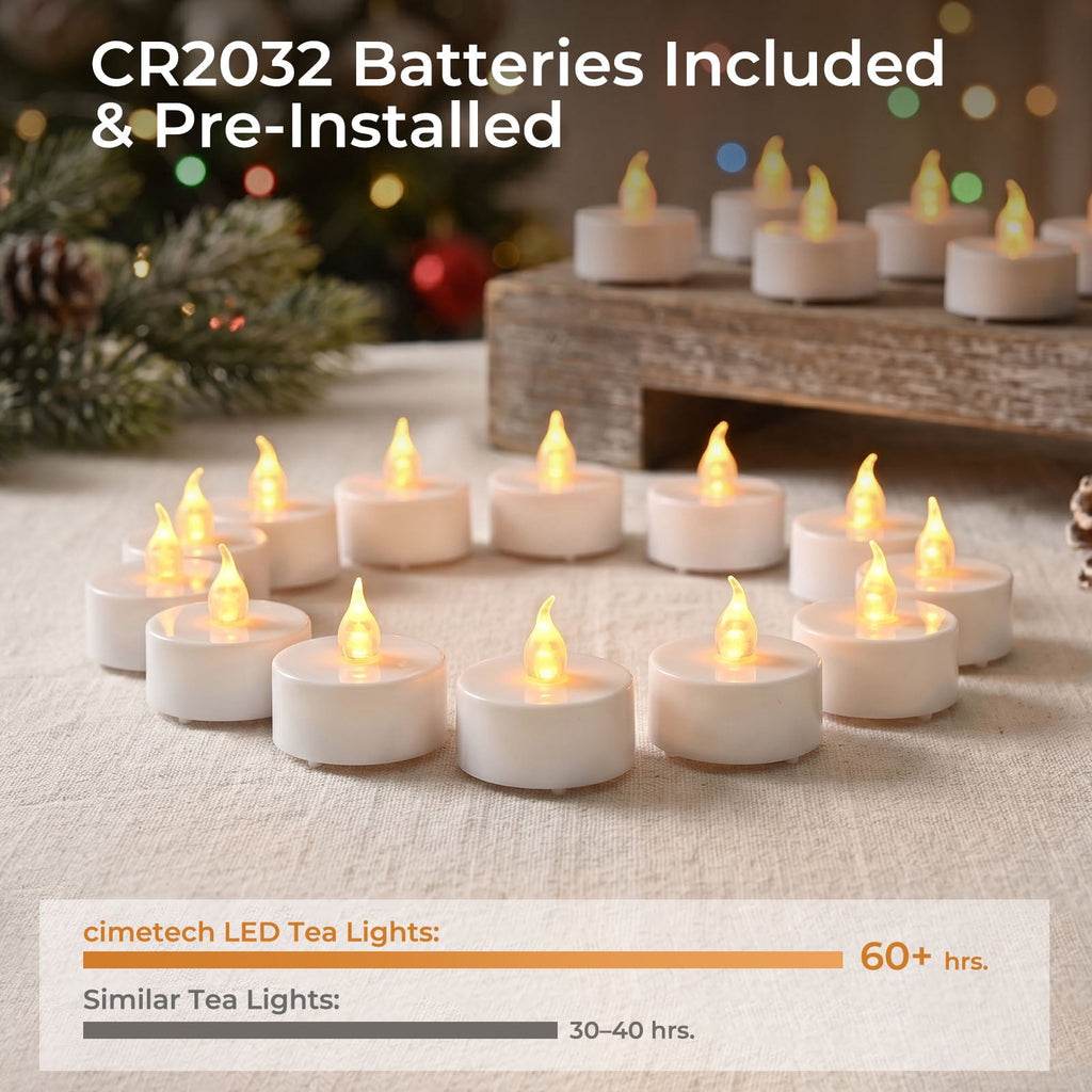24PCS LED Tealight Candles with Remote Timer, Battery Operated Flameless Tea Light Candles, Fake Flickering Votive Candles for Home Centerpiece Table, Anniversary, Party, Halloween, Ramadan Decor