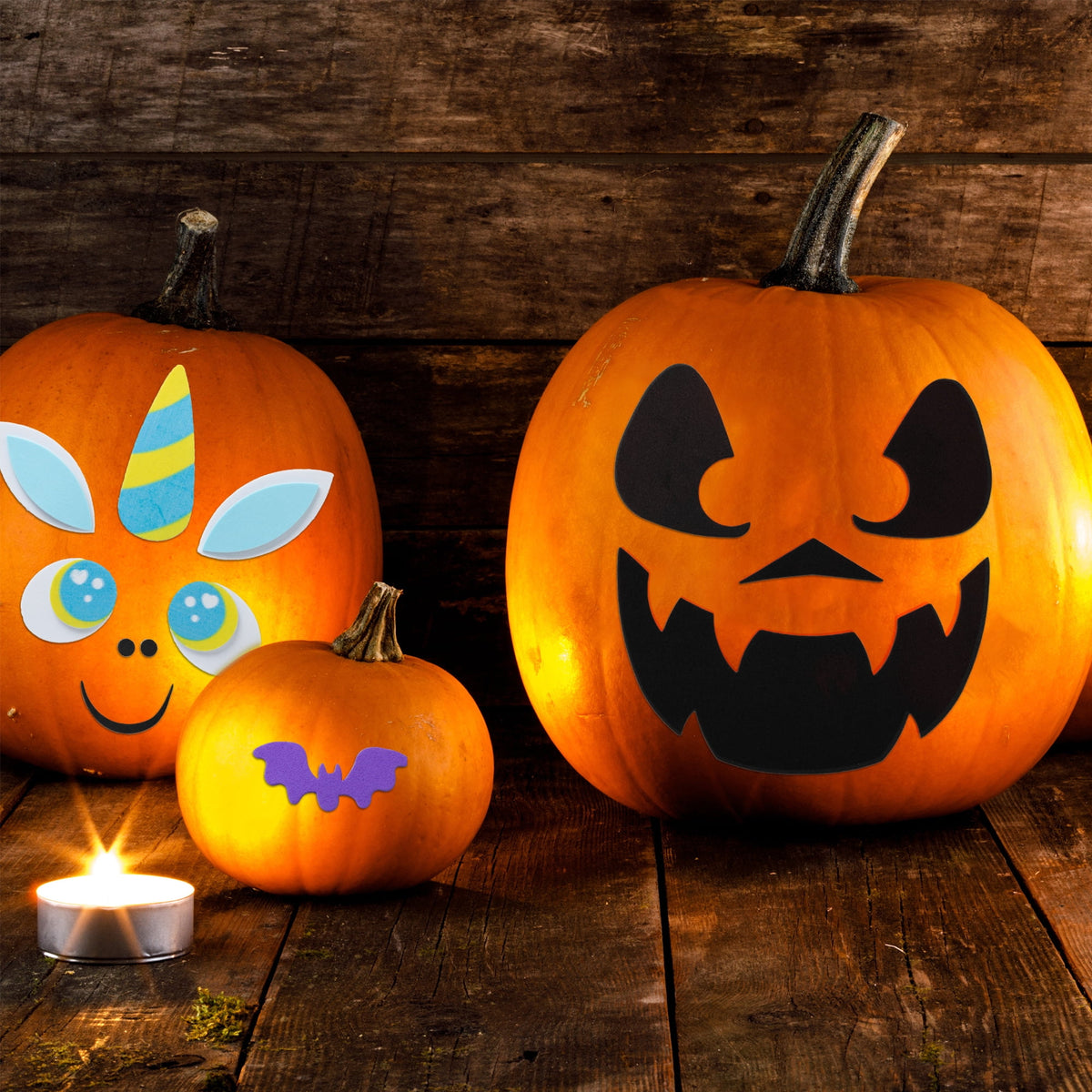 Joyfy 16 Faces Halloween Pumpkin Decorations Stickers Foam Craft Kit, 18 Sheets 16 Designs Halloween Party Favors for Kids, Party Supplies Arts Activities, Jack O Lantern Face Sticker School Gifts