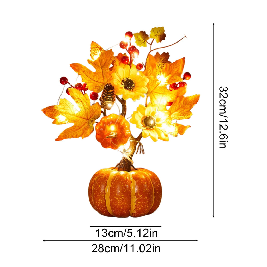 YIMWNYI Halloween Simulation Pumpkin Tree Decoration, Autumn Thanksgiving Home Decor, Festive Ornaments for Dining Table and Living Room, Perfect for Fall Celebration, Faux Floral Centerpiece