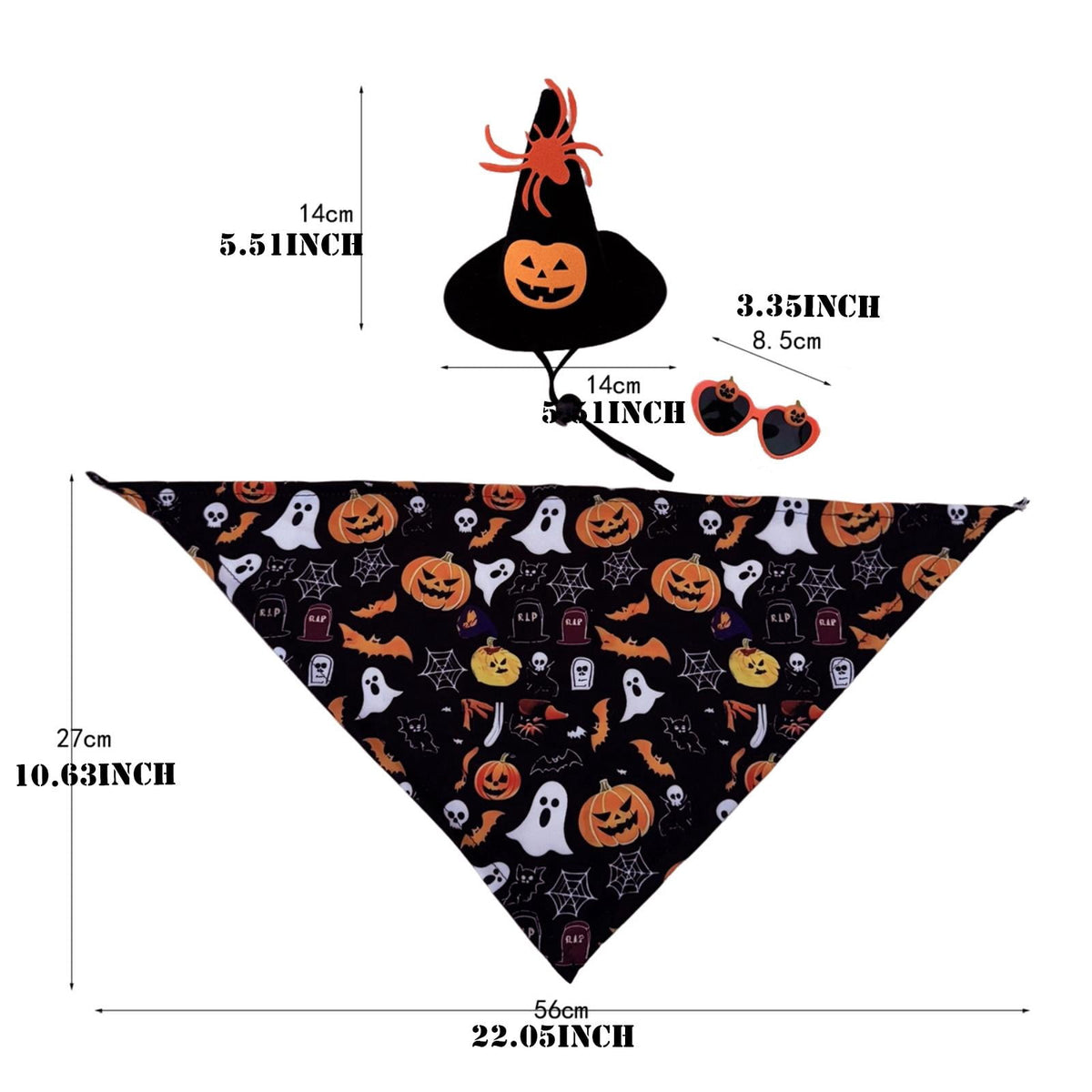 Halloween Garden Porch Decor, Porch Goose Outfits Halloween, 23 Inch Porch Goose Outfits, Witch Dress and Hat Set, Fits 23X11X26 Inch Standing Plush Goose for Front Porch Lawn