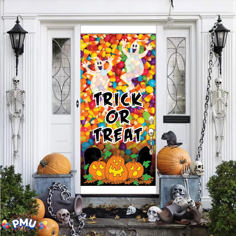 PMU Halloween Bathroom Door Cover, Halloween Decor, Door Decor