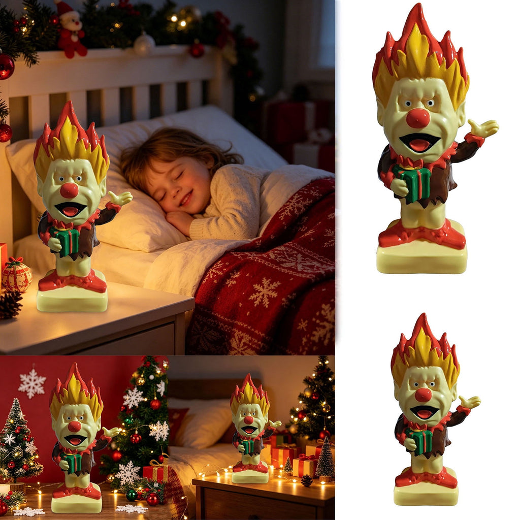 LED Lighted Blow Mold Holiday Figurine Vintage Style Glowing Character Ornament for Halloween Indoor Winter Home Decoration, 12 Inch