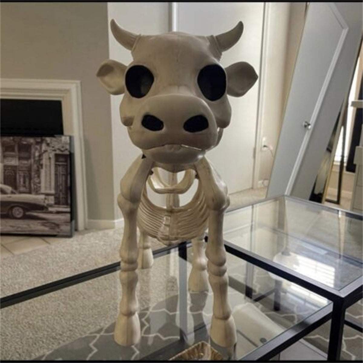 amlbb Halloween Decorations Indoor Outdoor Cow Skeleton, 2025 New Cow Skeleton Halloween Decoration, Cow Skeleton Halloween Decorative Prop Halloween on Clearance