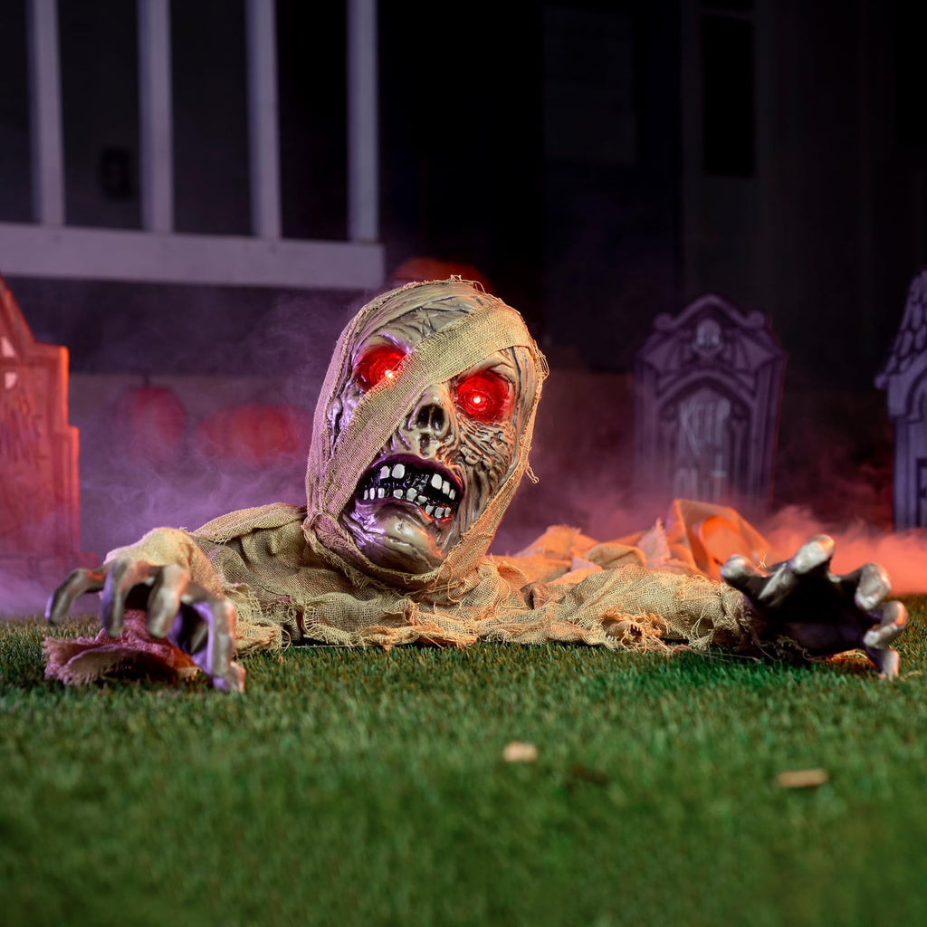 Joyfy Halloween Groundbreaker Halloween Decorations Zombie with Sound and Flashing Eyes,Outdoor Scary Halloween Yard Decorations,Haunted House Decorations
