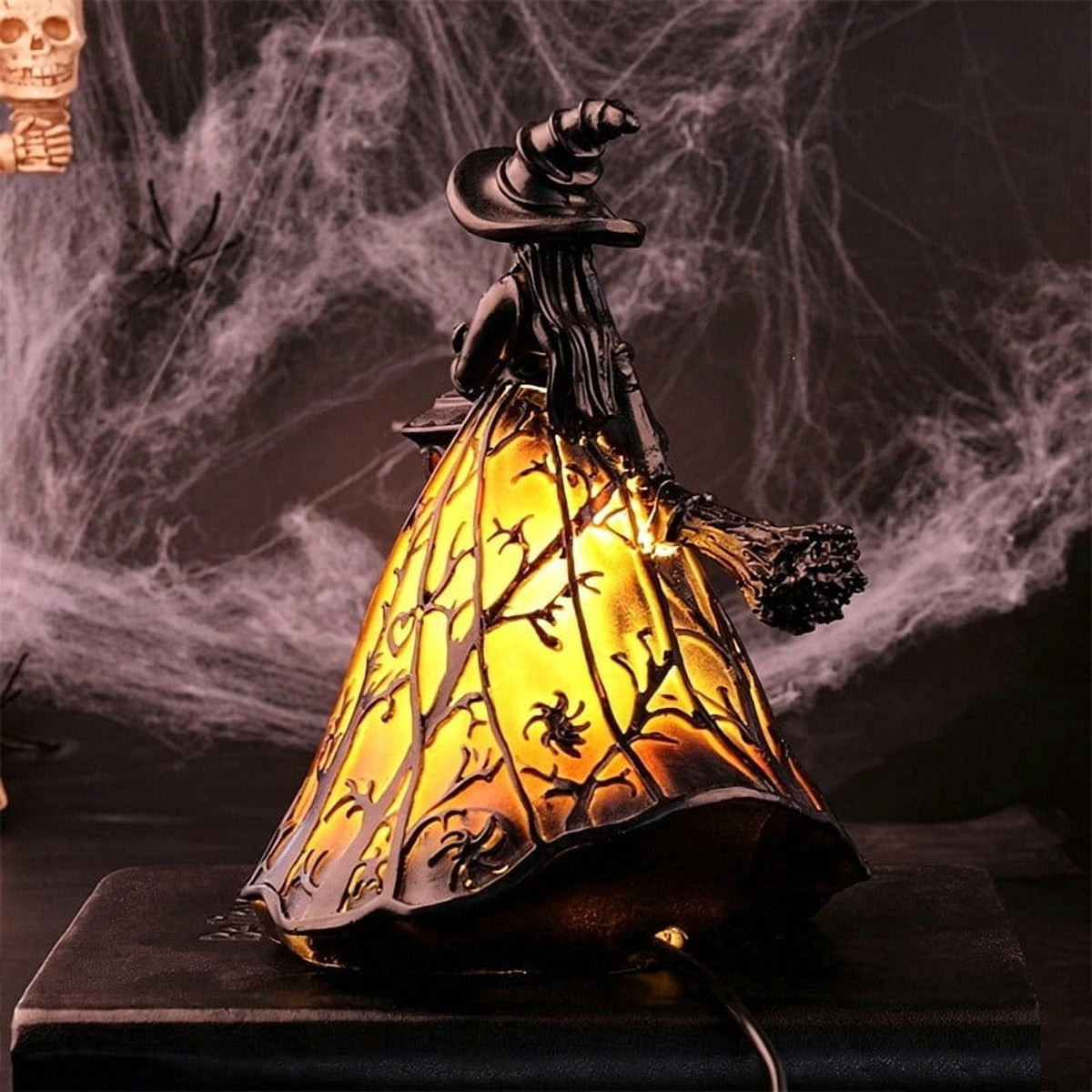 Sruoe Resin Owl Vintage Table Lamp, Decorative Animal Night Light for Bedroom Office Indoor Home Year Round Decor